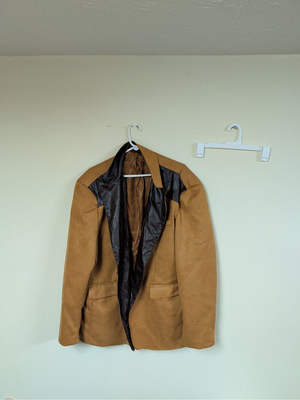 Women's 4XL Brown and Black Two-Tone Blazer Jacket
